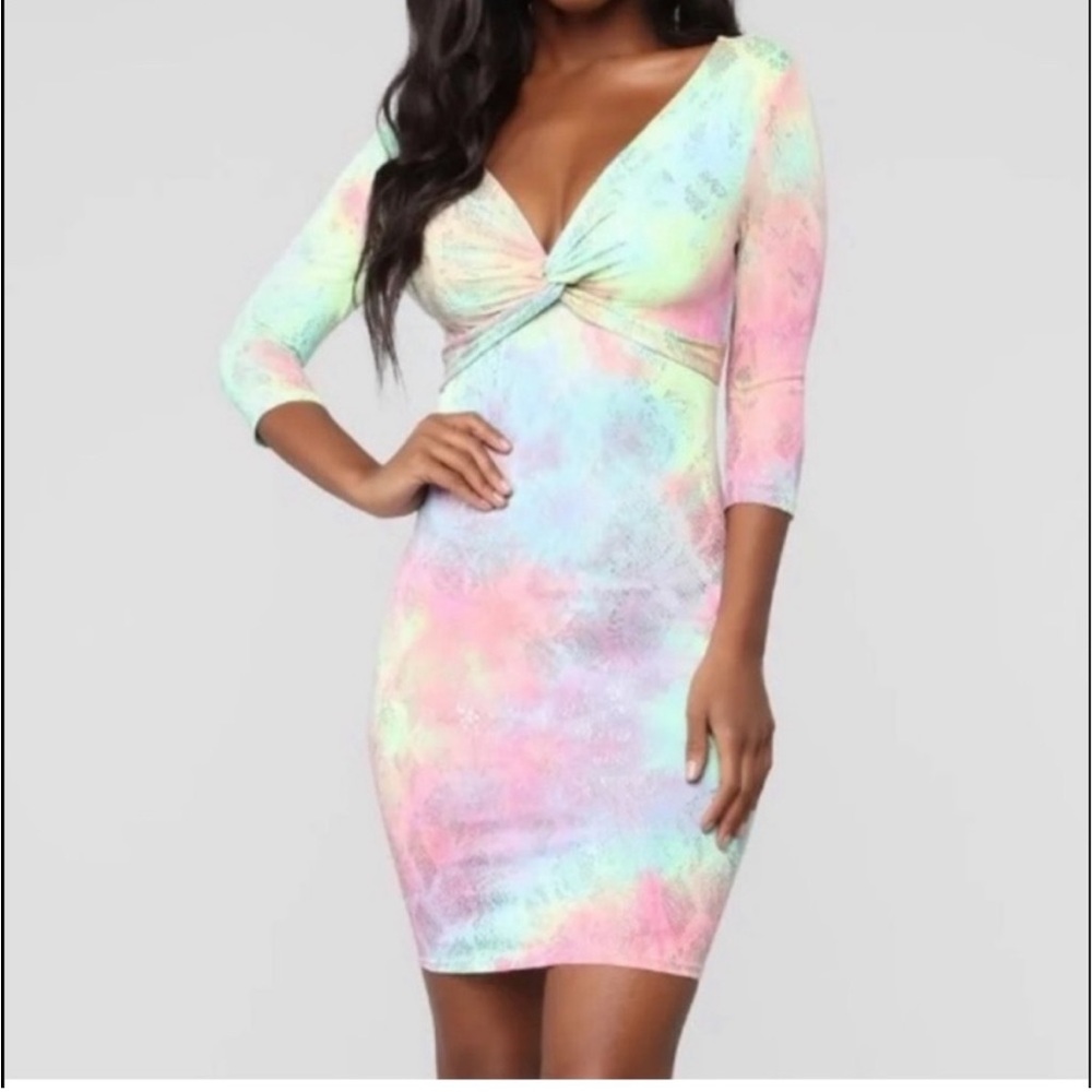 Multicolor Tie-Dye Women's Dress